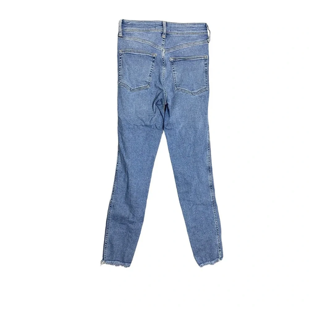 We The Free Womens Straight Leg Blue Denim 5‎ Pockets Size 27